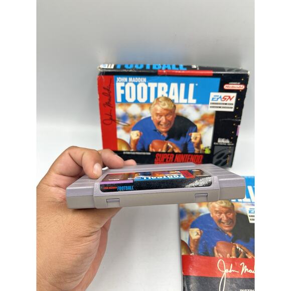 John Madden Football CIB Complete SNES Super Nintendo Authentic - Picture 6 of 16
